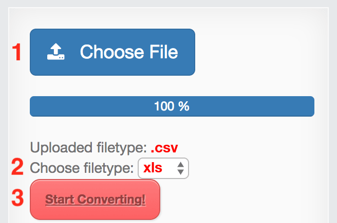 How to convert CSV files online to XLS
